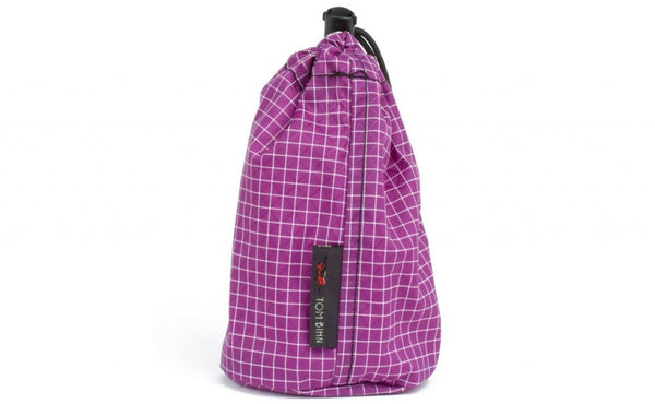 A Size 1 Ultraviolet (purple with white grid) 200 Halcyon Travel Stuff Sack.